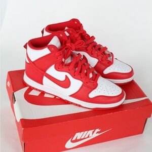 Nike Red Champion High-Top Dunk